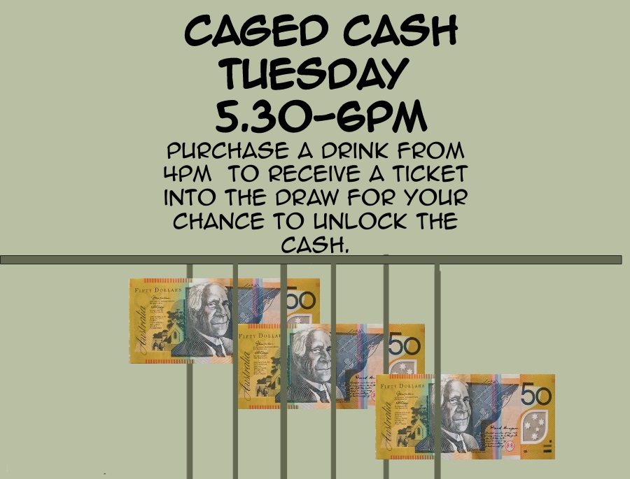 Caged cash banner